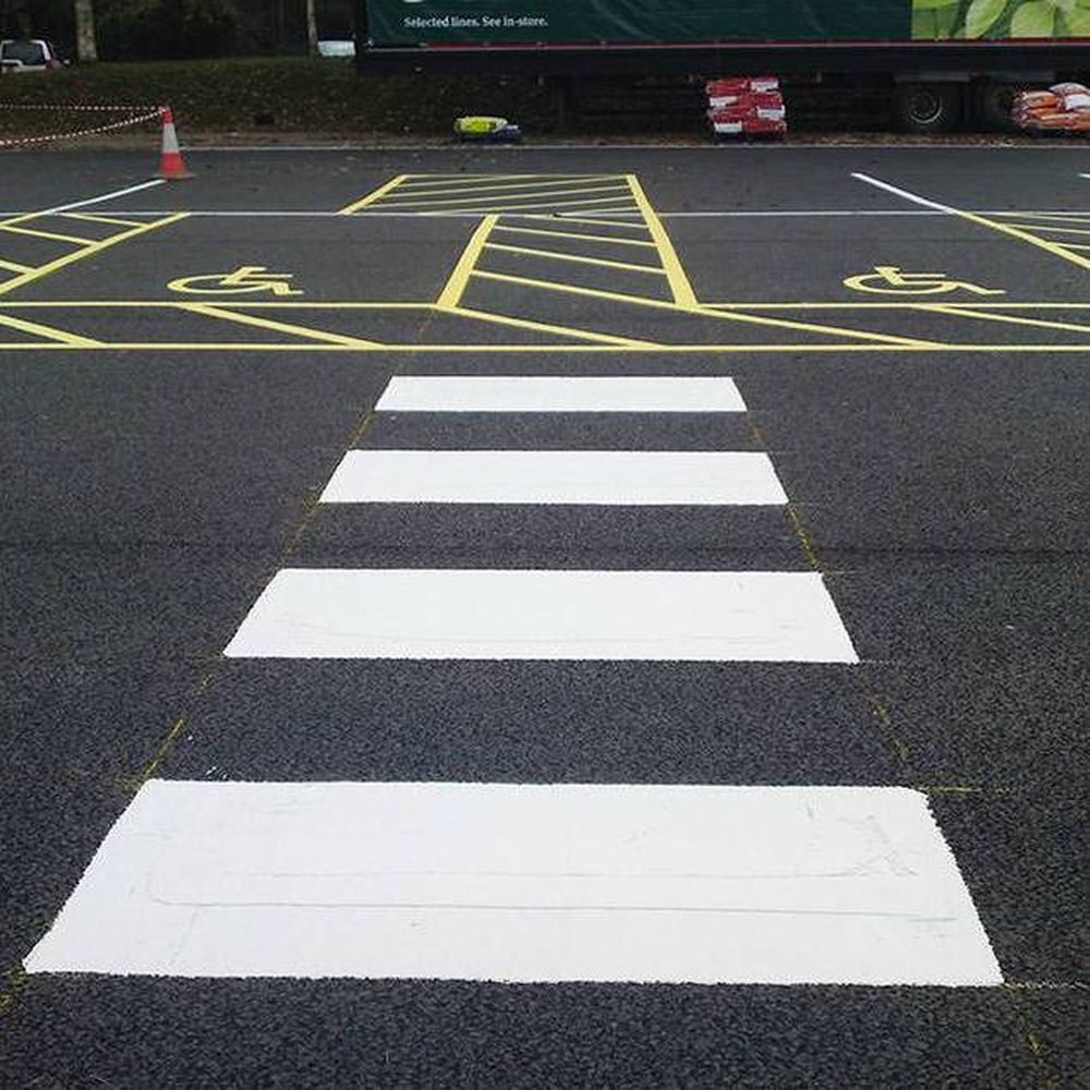 New zebra crossing stripes laid by our crew
